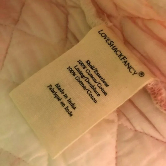 NEW LoveShackFancy Adelade Quilted Denim Colorful Pastel Preppy Jean Jacket S - Picture 7 of 9